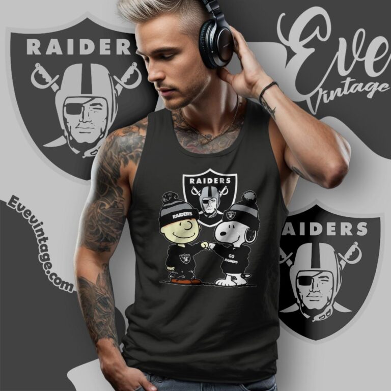 Charlie Brown And Snoopy Oakland Raiders Shirt Tank Top Racerback Charlie Brown And Snoopy Oakland Raiders Shirt Tank Top Racerback