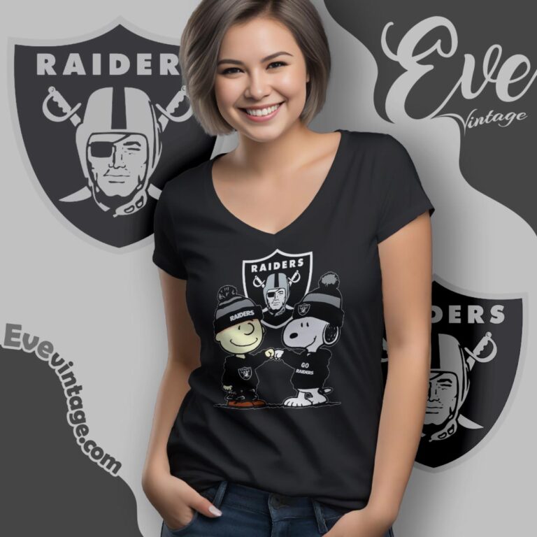 Charlie Brown And Snoopy Oakland Raiders Shirt V Neck TShirt Charlie Brown And Snoopy Oakland Raiders Shirt V Neck TShirt
