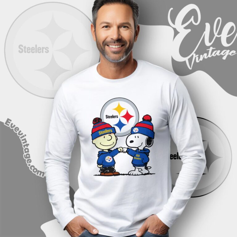 Charlie Brown And Snoopy Pittsburgh Steelers Shirt Long Sleeve Tee Charlie Brown And Snoopy Pittsburgh Steelers Shirt Long Sleeve Tee