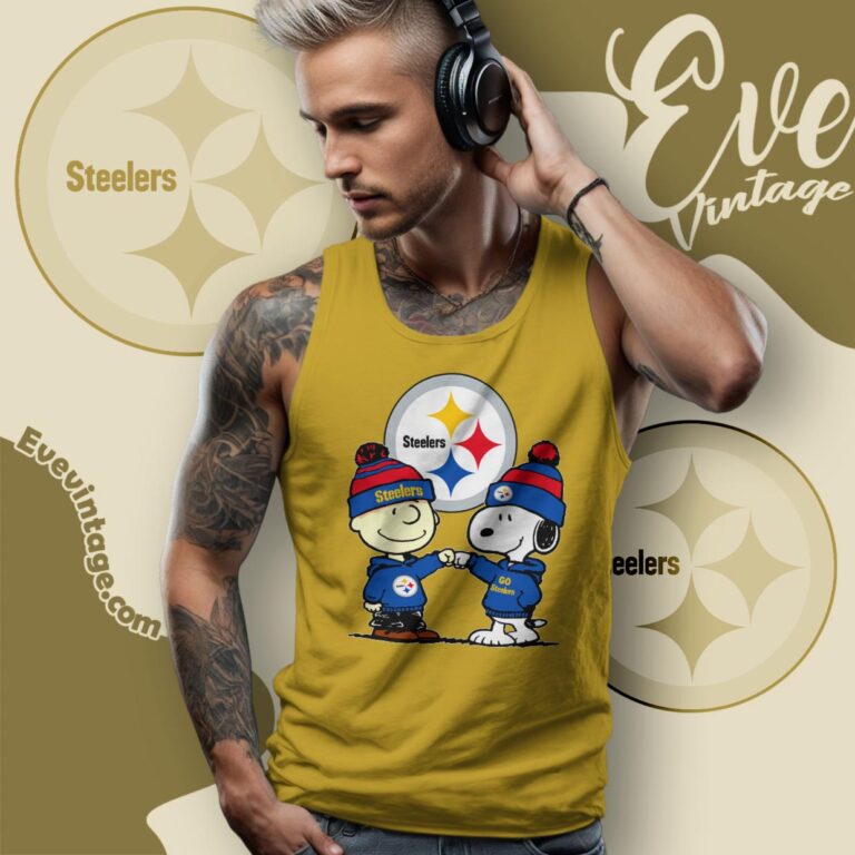 Charlie Brown And Snoopy Pittsburgh Steelers Shirt Tank Top Racerback Charlie Brown And Snoopy Pittsburgh Steelers Shirt Tank Top Racerback