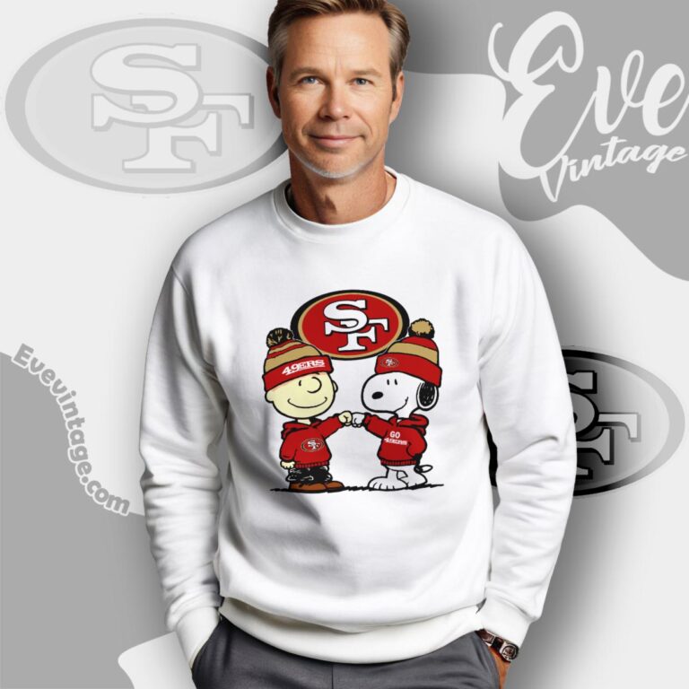Charlie Brown And Snoopy San Francisco 49ers Shirt Sweatshirt Charlie Brown And Snoopy San Francisco 49ers Shirt Sweatshirt