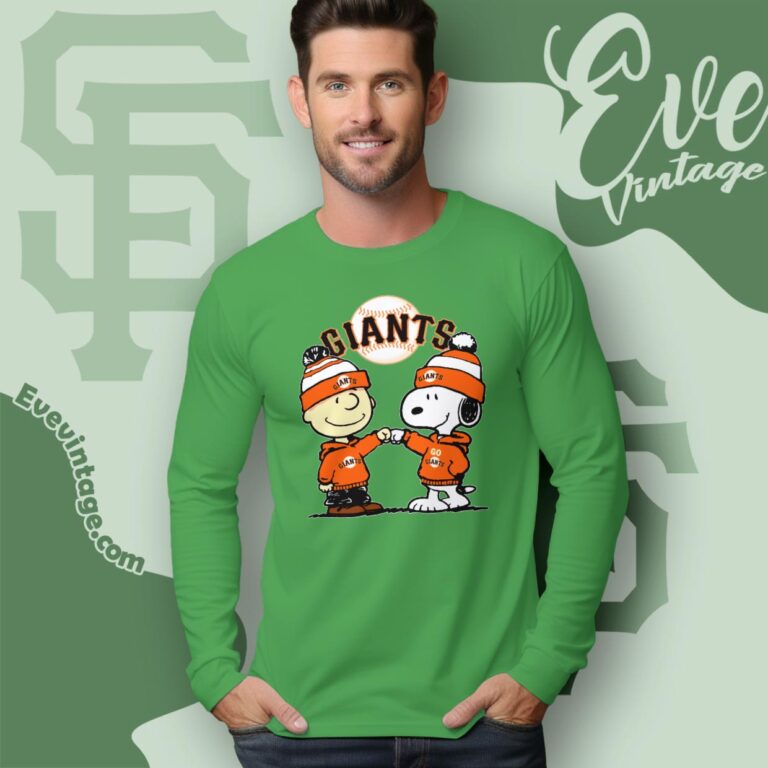 Charlie Brown And Snoopy San Francisco Giants Shirt Long Sleeve Tee Charlie Brown And Snoopy San Francisco Giants Shirt Long Sleeve Tee