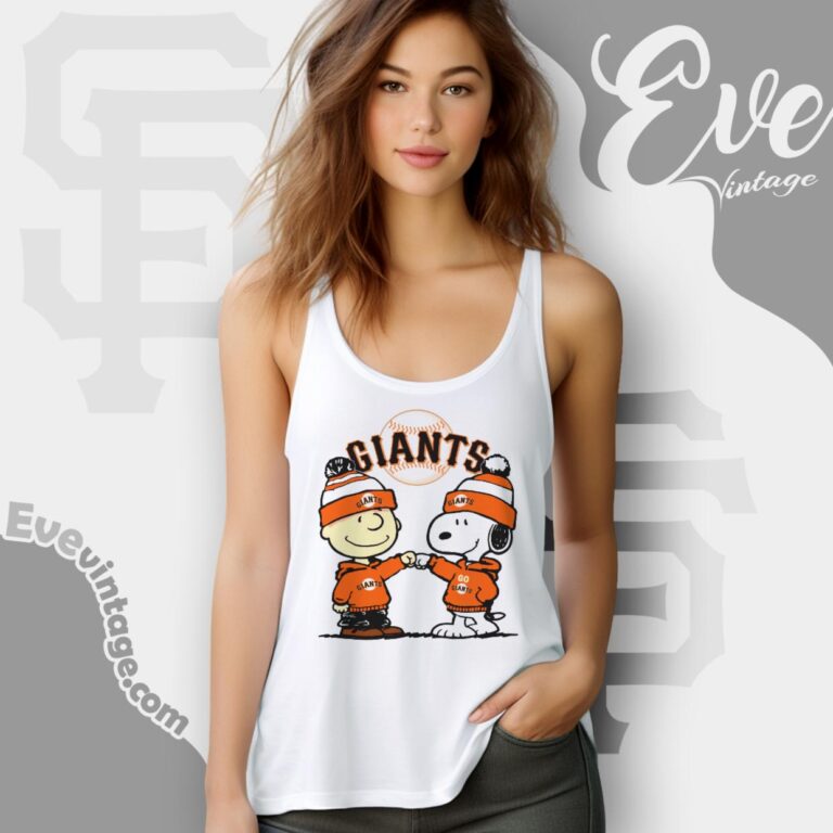 Charlie Brown And Snoopy San Francisco Giants Shirt Tank Top Racerback Charlie Brown And Snoopy San Francisco Giants Shirt Tank Top Racerback