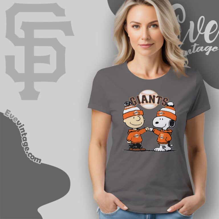 Charlie Brown And Snoopy San Francisco Giants Shirt Women T Shirt Charlie Brown And Snoopy San Francisco Giants Shirt Women T Shirt