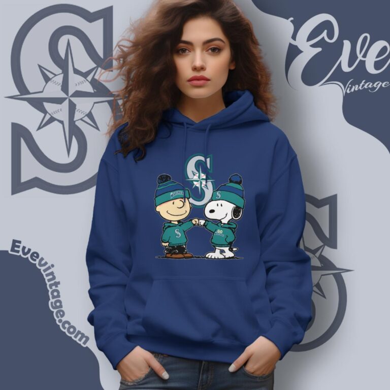 Charlie Brown And Snoopy Seattle Mariners Shirt Hoodie Charlie Brown And Snoopy Seattle Mariners Shirt Hoodie
