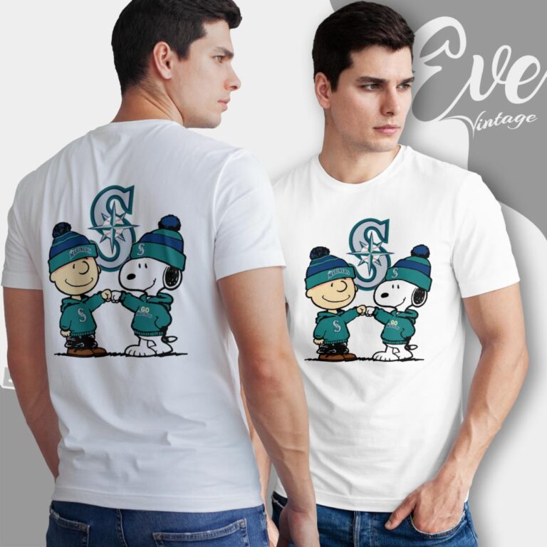 Charlie Brown And Snoopy Seattle Mariners Shirt T Shirt Charlie Brown And Snoopy Seattle Mariners Shirt T Shirt