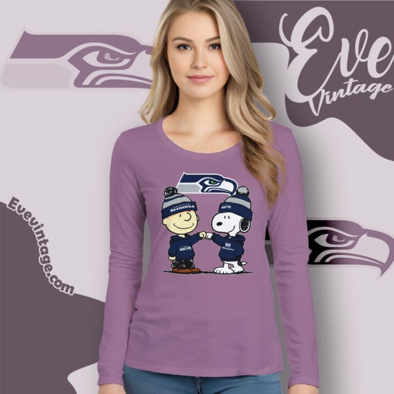 Charlie Brown And Snoopy Seattle Seahawks Shirt Long Sleeve Tee Charlie Brown And Snoopy Seattle Seahawks Shirt Long Sleeve Tee