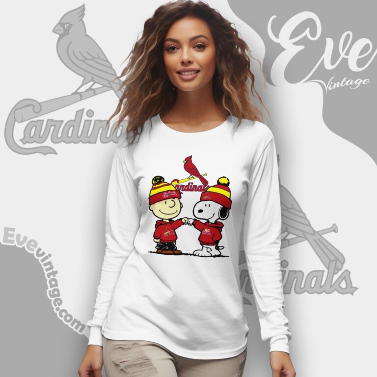 Charlie Brown And Snoopy St Louis Cardinals Shirt Long Sleeve Tee Charlie Brown And Snoopy St Louis Cardinals Shirt Long Sleeve Tee