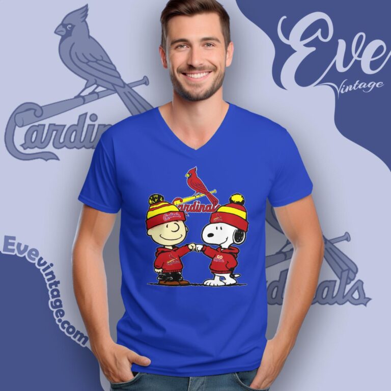 Charlie Brown And Snoopy St Louis Cardinals Shirt V Neck TShirt Charlie Brown And Snoopy St Louis Cardinals Shirt V Neck TShirt