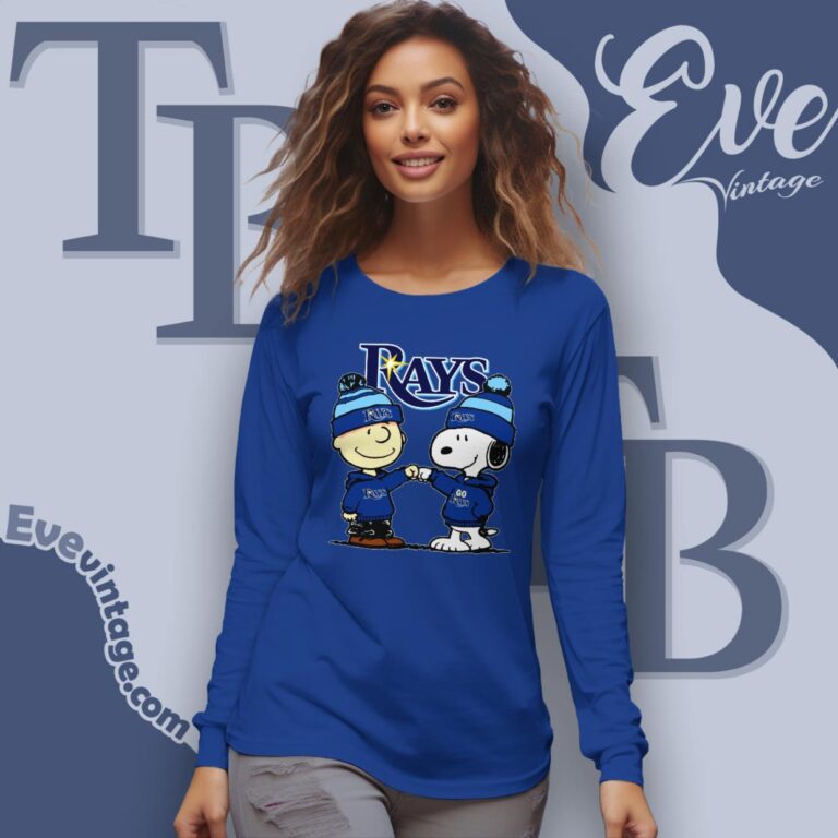 Charlie Brown And Snoopy Tampa Bay Rays Shirt Long Sleeve Tee Charlie Brown And Snoopy Tampa Bay Rays Shirt Long Sleeve Tee