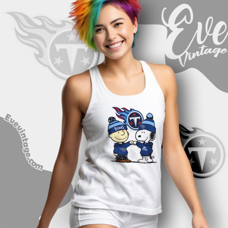 Charlie Brown And Snoopy Tennessee Titans Shirt Tank Top Racerback Charlie Brown And Snoopy Tennessee Titans Shirt Tank Top Racerback