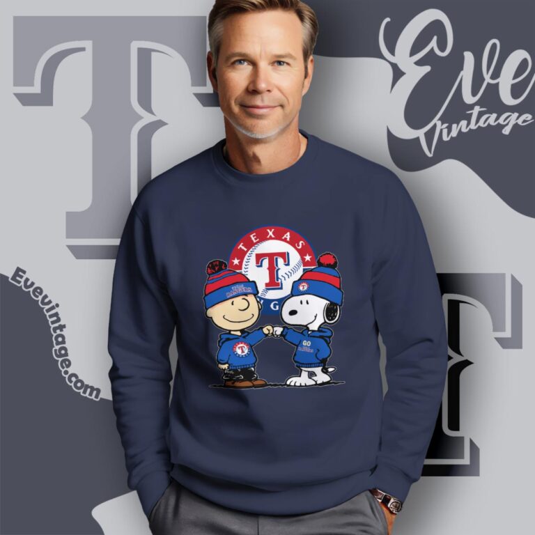 Charlie Brown And Snoopy Texas Rangers Shirt Sweatshirt Charlie Brown And Snoopy Texas Rangers Shirt Sweatshirt