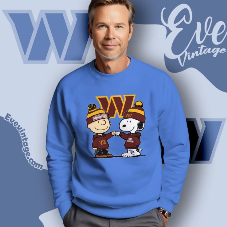 Charlie Brown And Snoopy Washington Commanders Shirt Sweatshirt Charlie Brown And Snoopy Washington Commanders Shirt Sweatshirt