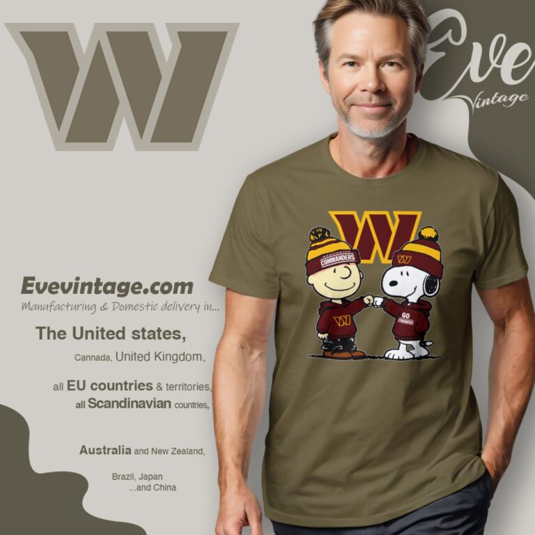 Charlie Brown And Snoopy Washington Commanders Shirt T Shirt Charlie Brown And Snoopy Washington Commanders Shirt T Shirt