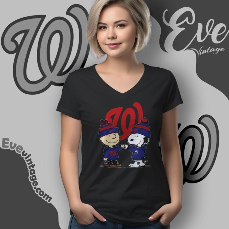 Charlie Brown And Snoopy Washington Nationals Shirt V Neck TShirt Charlie Brown And Snoopy Washington Nationals Shirt V Neck TShirt