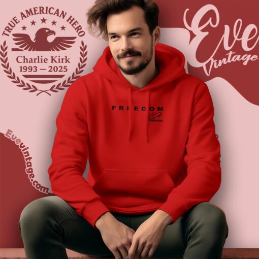 Charlie Kirk Freedom Signature Red Shirt – Wear Red On October 14th