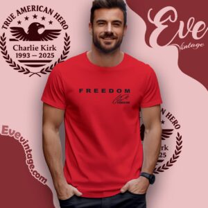 Charlie Kirk Freedom Signature Red Shirt – Wear Red On October 14th