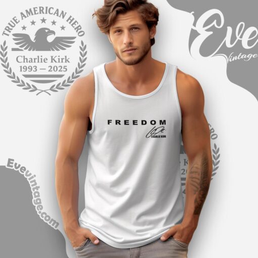 Charlie Kirk Freedom Signature Red Shirt – Wear Red On October 14th