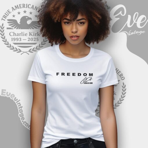 Charlie Kirk Freedom Signature Red Shirt – Wear Red On October 14th