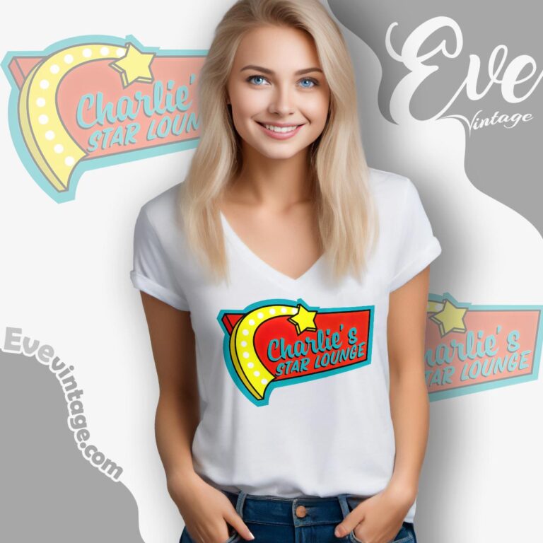 Charlie's Star Lounge Shirt East Dallas Dive Bar V Neck TShirt Charlie's Star Lounge Shirt East Dallas Dive Bar V Neck TShirt