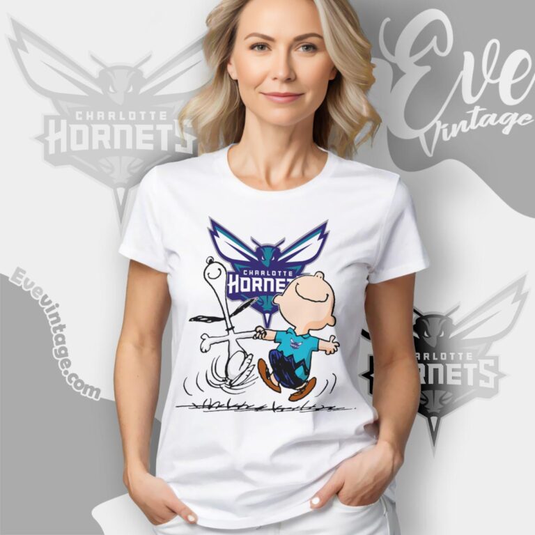 Charlotte Hornets Charlie Brown Snoopy Happy Dancing Shirt Women T Shirt Charlotte Hornets Charlie Brown Snoopy Happy Dancing Shirt Women T Shirt