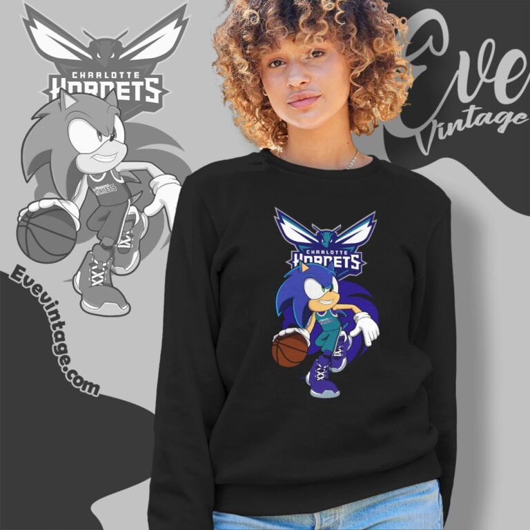 Charlotte Hornets Sonic The Hedgehog Shirt Sweatshirt Charlotte Hornets Sonic The Hedgehog Shirt Sweatshirt