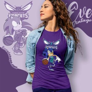 Charlotte Hornets Sonic The Hedgehog Shirt Women T shirt