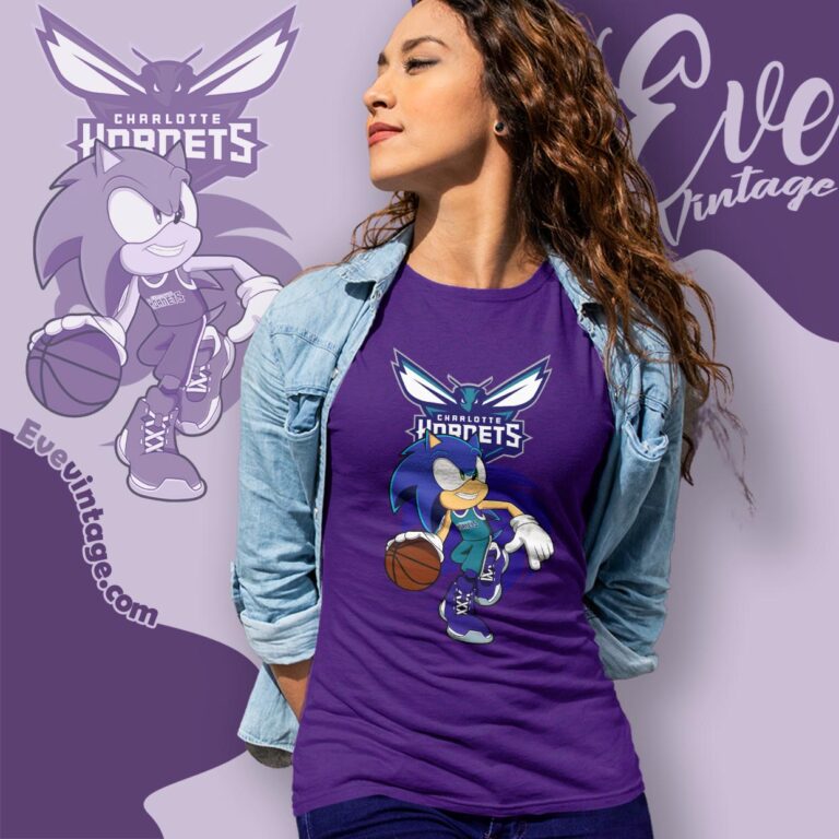 Charlotte Hornets Sonic The Hedgehog Shirt Women T shirt Charlotte Hornets Sonic The Hedgehog Shirt Women T shirt