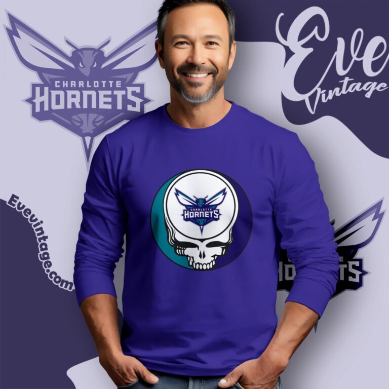 Charlotte Hornets Steal Your Face Grateful Dead Shirt Long Sleeve Tee Charlotte Hornets Steal Your Face Grateful Dead Shirt Long Sleeve Tee