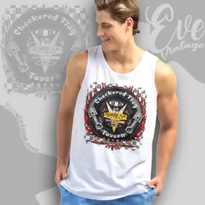 Checkered Flag Tavern Shirt 5 star Indianapolis Dive Bar Tank Top Racerback