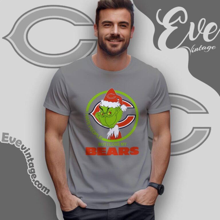 Chicago Bears Christmas Grinch Shirt I Hate People But I Love My Chicago Bears T Shirt Chicago Bears Christmas Grinch Shirt I Hate People But I Love My Chicago Bears T Shirt