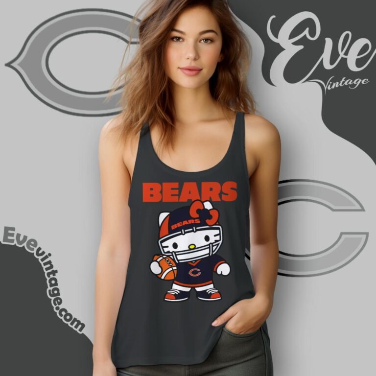 Chicago Bears Hello Kitty Shirt Tank Top Racerback Chicago Bears Hello Kitty Shirt Tank Top Racerback