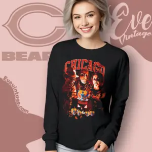 Chicago Bears Horror Halloween Long Sleeve Tee
