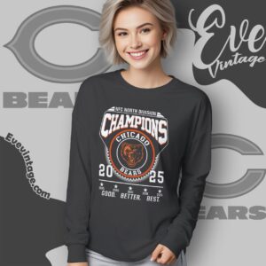 Chicago Bears Nfc North Champions 2025 Shirt Long Sleeve Tee