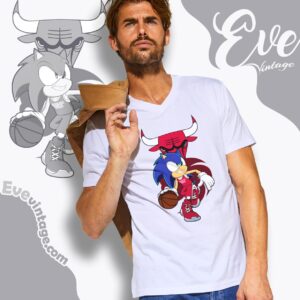 Chicago Bulls Sonic The Hedgehog Shirt V Neck TShirt