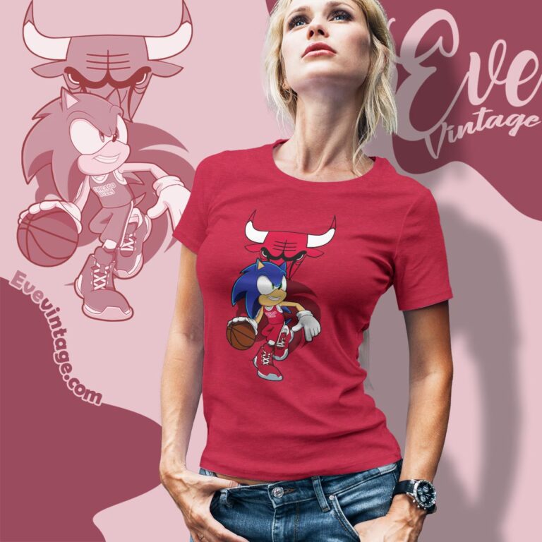 Chicago Bulls Sonic The Hedgehog Shirt Women T shirt Chicago Bulls Sonic The Hedgehog Shirt Women T shirt