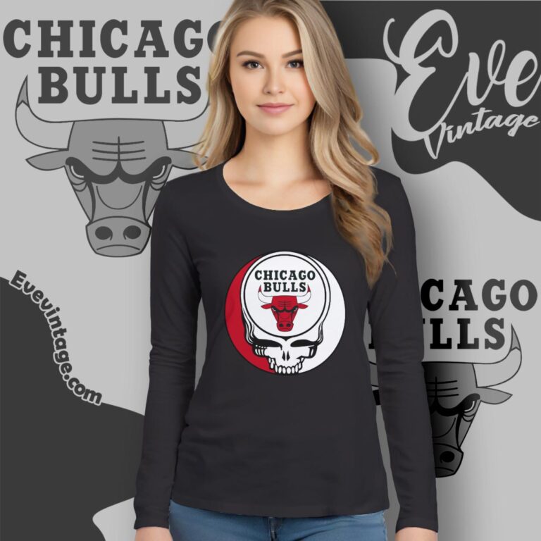 Chicago Bulls Steal Your Face Grateful Dead Shirt Long Sleeve Tee Chicago Bulls Steal Your Face Grateful Dead Shirt Long Sleeve Tee