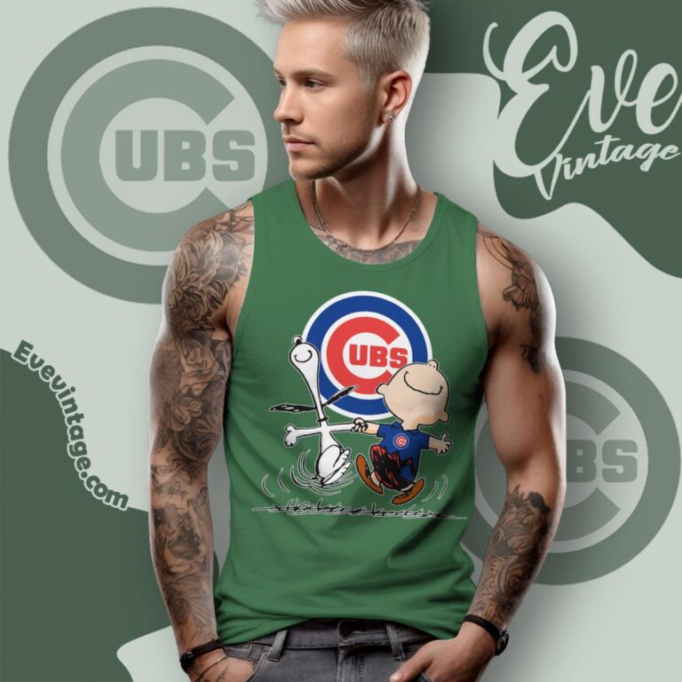 Chicago Cubs Charlie Brown Snoopy Happy Dancing Shirt Tank Top Racerback Chicago Cubs Charlie Brown Snoopy Happy Dancing Shirt Tank Top Racerback
