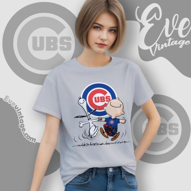Chicago Cubs Charlie Brown Snoopy Happy Dancing Shirt Women T Shirt Chicago Cubs Charlie Brown Snoopy Happy Dancing Shirt Women T Shirt