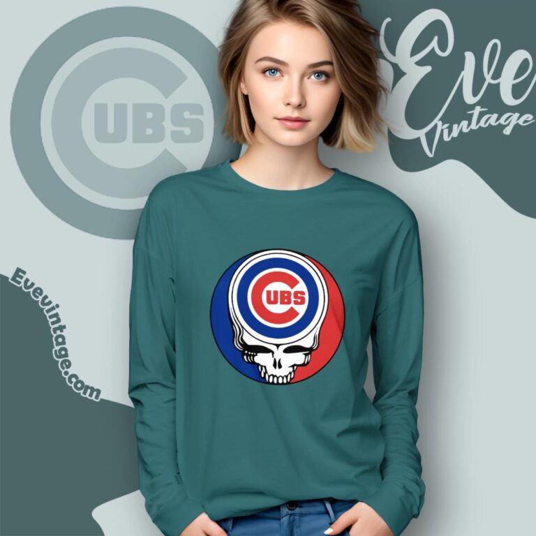 Chicago Cubs Steal Your Face Grateful Dead Shirt Long Sleeve Tee Chicago Cubs Steal Your Face Grateful Dead Shirt Long Sleeve Tee