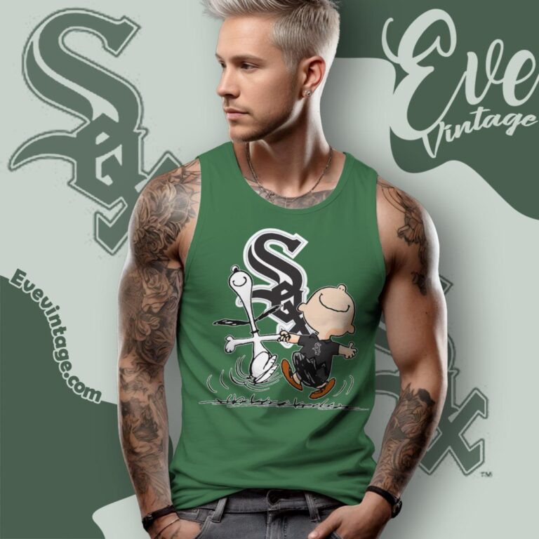 Chicago White Sox Charlie Brown Snoopy Happy Dancing Shirt Tank Top Racerback Chicago White Sox Charlie Brown Snoopy Happy Dancing Shirt Tank Top Racerback