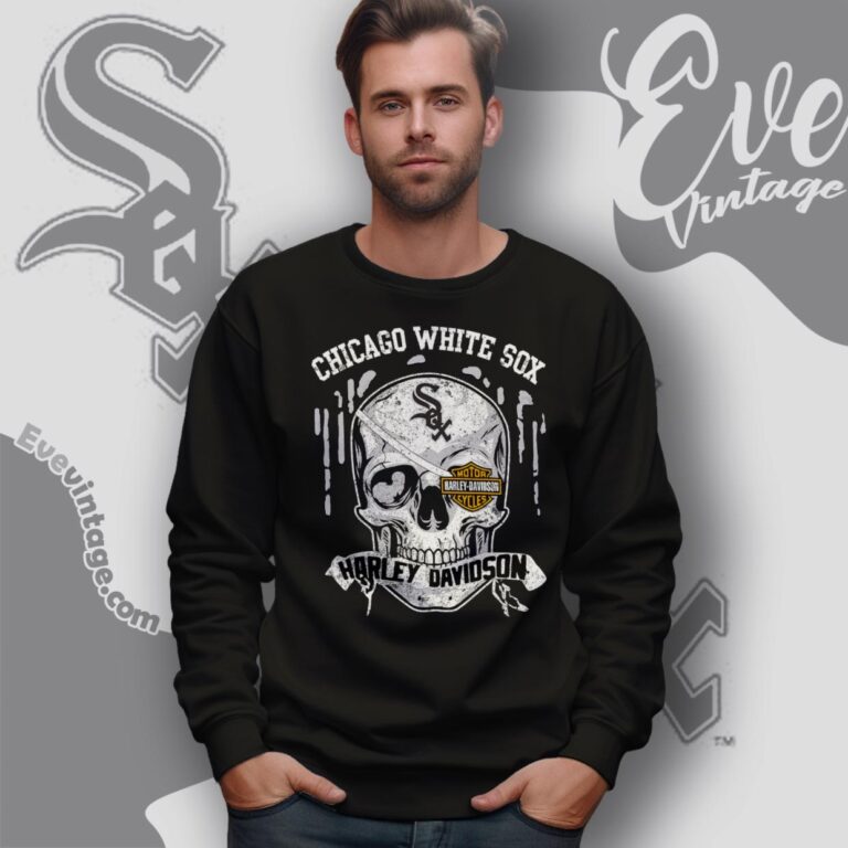 Chicago White Sox Harley Davidson Skull Shirt Sweatshirt Chicago White Sox Harley Davidson Skull Shirt Sweatshirt