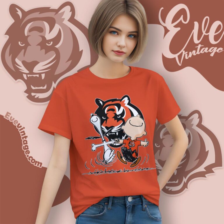 Cincinnati Bengals Charlie Brown Snoopy Happy Dancing Shirt Women T Shirt Cincinnati Bengals Charlie Brown Snoopy Happy Dancing Shirt Women T Shirt