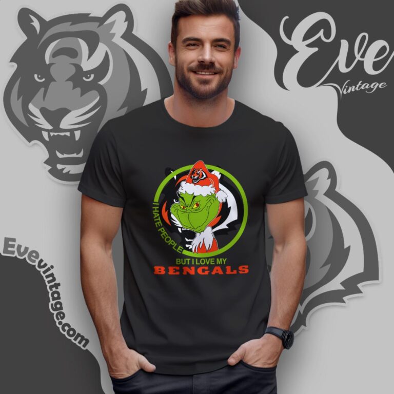 Cincinnati Bengals Christmas Grinch Shirt I Hate People But I Love My Bengals T Shirt Cincinnati Bengals Christmas Grinch Shirt I Hate People But I Love My Bengals T Shirt
