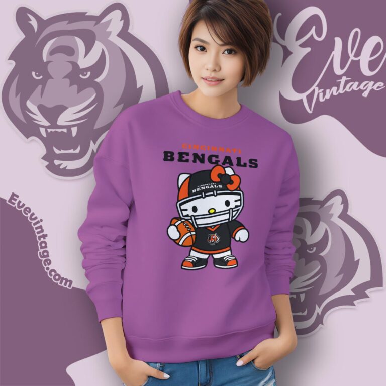 Cincinnati Bengals Hello Kitty Shirt Sweatshirt Cincinnati Bengals Hello Kitty Shirt Sweatshirt