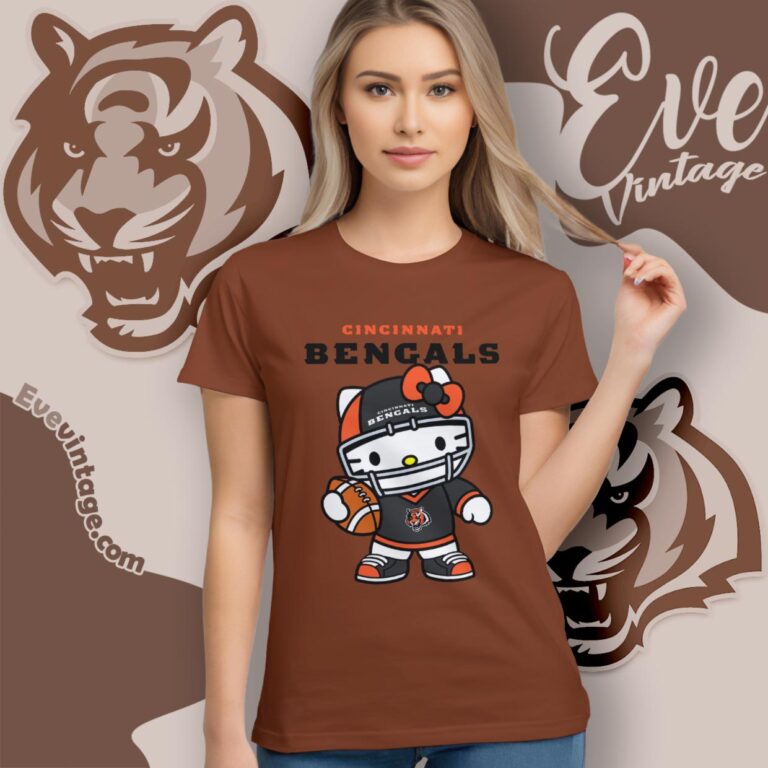 Cincinnati Bengals Hello Kitty Shirt Women T Shirt Cincinnati Bengals Hello Kitty Shirt Women T Shirt