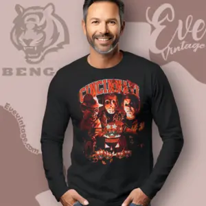Cincinnati Bengals Horror Halloween Long Sleeve Tee
