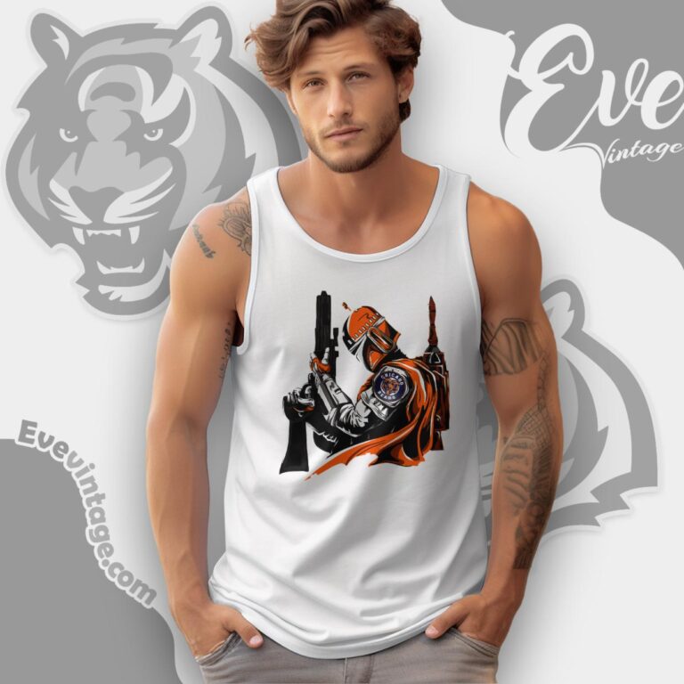 Cincinnati Bengals Mandalorian Star Wars Shirt Tank Top Racerback Cincinnati Bengals Mandalorian Star Wars Shirt Tank Top Racerback