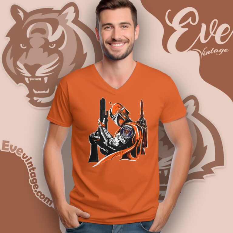 Cincinnati Bengals Mandalorian Star Wars Shirt V Neck TShirt Cincinnati Bengals Mandalorian Star Wars Shirt V Neck TShirt