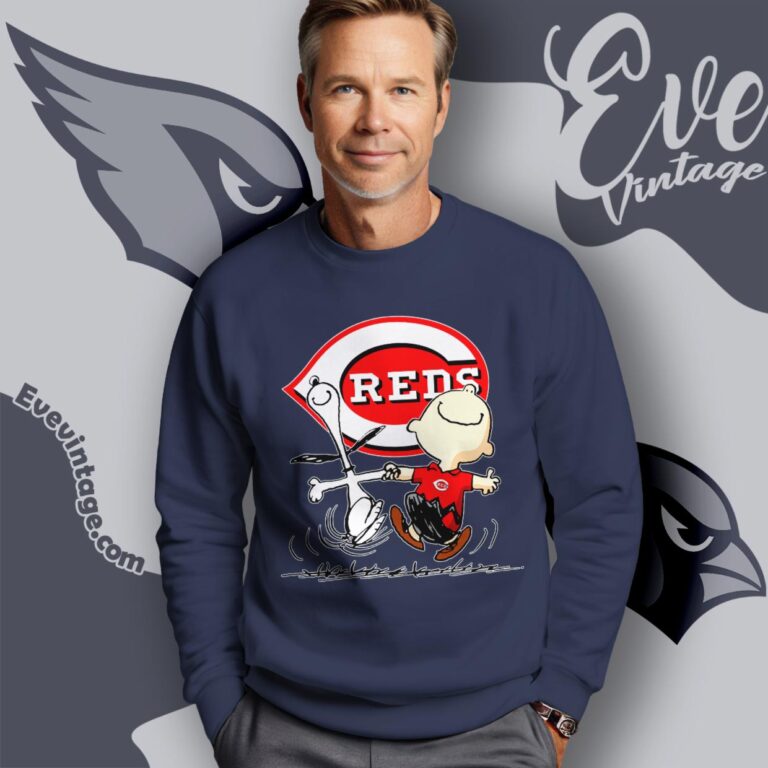 Cincinnati Reds Charlie Brown Snoopy Happy Dancing Shirt Sweatshirt Cincinnati Reds Charlie Brown Snoopy Happy Dancing Shirt Sweatshirt